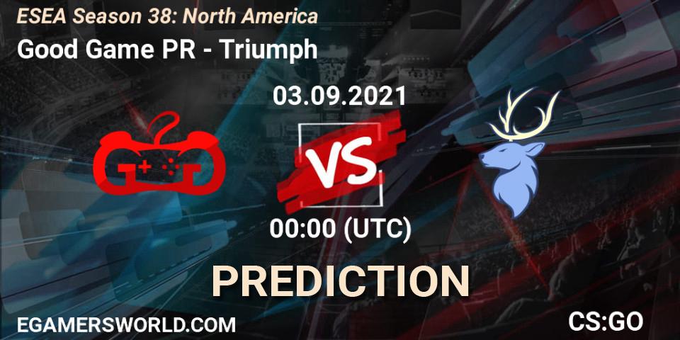 Good Game PR - Triumph: Maç tahminleri. 03.09.21, CS2 (CS:GO), ESEA Season 38: North America 