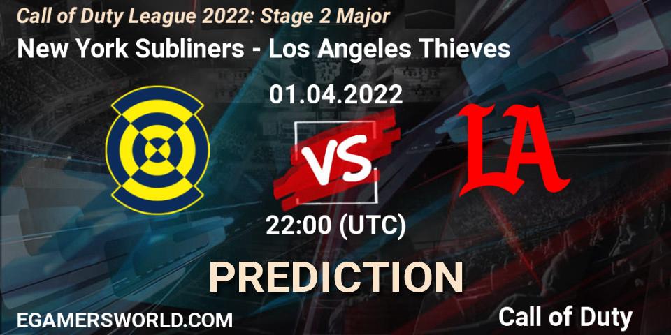 New York Subliners - Los Angeles Thieves: Maç tahminleri. 01.04.22, Call of Duty, Call of Duty League 2022: Stage 2 Major