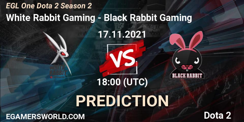 White Rabbit Gaming - Black Rabbit Gaming: Maç tahminleri. 21.11.2021 at 18:06, Dota 2, EGL One Dota 2 Season 2