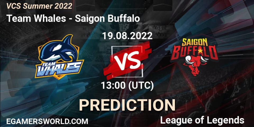 Team Whales - Saigon Buffalo: Maç tahminleri. 19.08.2022 at 12:15, LoL, VCS Summer 2022
