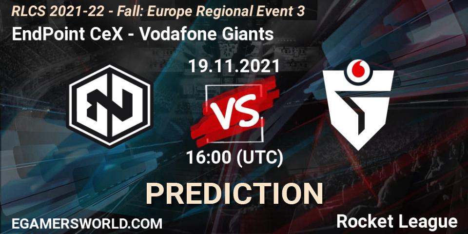 EndPoint CeX - Vodafone Giants: Maç tahminleri. 19.11.2021 at 16:00, Rocket League, RLCS 2021-22 - Fall: Europe Regional Event 3