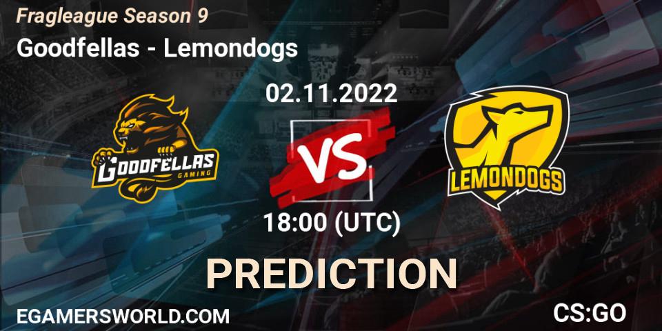Goodfellas - Lemondogs: Maç tahminleri. 02.11.22, CS2 (CS:GO), Fragleague Season 9