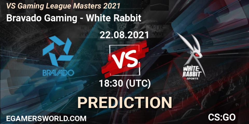 Bravado Gaming - White Rabbit: Maç tahminleri. 22.08.2021 at 18:30, Counter-Strike (CS2), VS Gaming League Masters 2021
