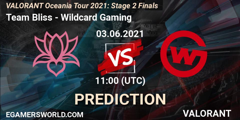 Team Bliss - Wildcard Gaming: Maç tahminleri. 03.06.2021 at 11:00, VALORANT, VALORANT Oceania Tour 2021: Stage 2 Finals
