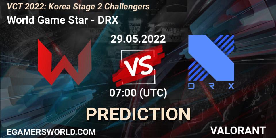 World Game Star - DRX: Maç tahminleri. 29.05.2022 at 07:00, VALORANT, VCT 2022: Korea Stage 2 Challengers