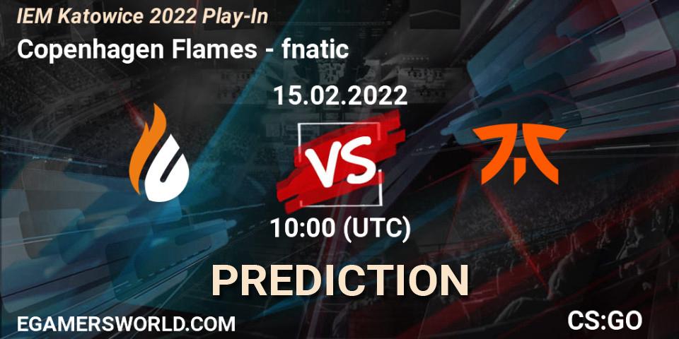 Copenhagen Flames - fnatic: Maç tahminleri. 15.02.2022 at 10:00, Counter-Strike (CS2), IEM Katowice 2022 Play-In