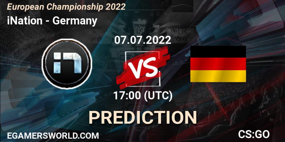 iNation - Germany: Maç tahminleri. 07.07.2022 at 17:00, Counter-Strike (CS2), European Championship 2022