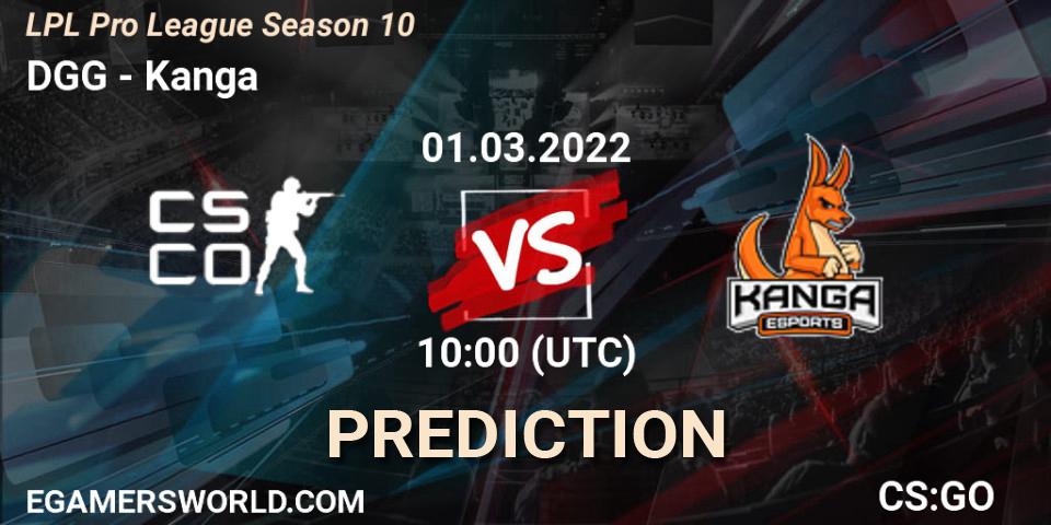 DGG Esports - Kanga: Maç tahminleri. 01.03.2022 at 10:00, Counter-Strike (CS2), LPL Pro League 2022 Season 1
