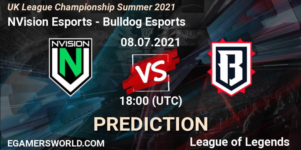 NVision Esports - Bulldog Esports: Maç tahminleri. 08.07.2021 at 18:00, LoL, UK League Championship Summer 2021