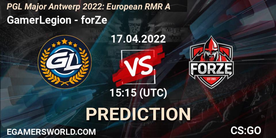 GamerLegion - forZe: Maç tahminleri. 17.04.2022 at 16:35, Counter-Strike (CS2), PGL Major Antwerp 2022: European RMR A