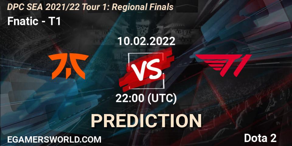 Fnatic - T1: Maç tahminleri. 11.02.2022 at 08:41, Dota 2, DPC SEA 2021/22 Tour 1: Regional Finals