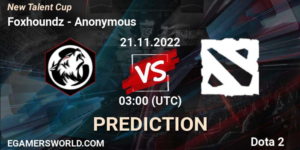 Foxhoundz - Anonymous: Maç tahminleri. 21.11.2022 at 03:00, Dota 2, New Talent Cup