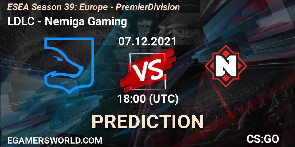 LDLC - Nemiga Gaming: Maç tahminleri. 07.12.2021 at 17:00, Counter-Strike (CS2), ESEA Season 39: Europe - Premier Division
