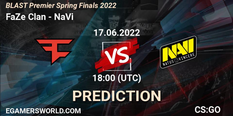 FaZe Clan - NaVi: Maç tahminleri. 17.06.2022 at 14:30, Counter-Strike (CS2), BLAST Premier Spring Finals 2022 