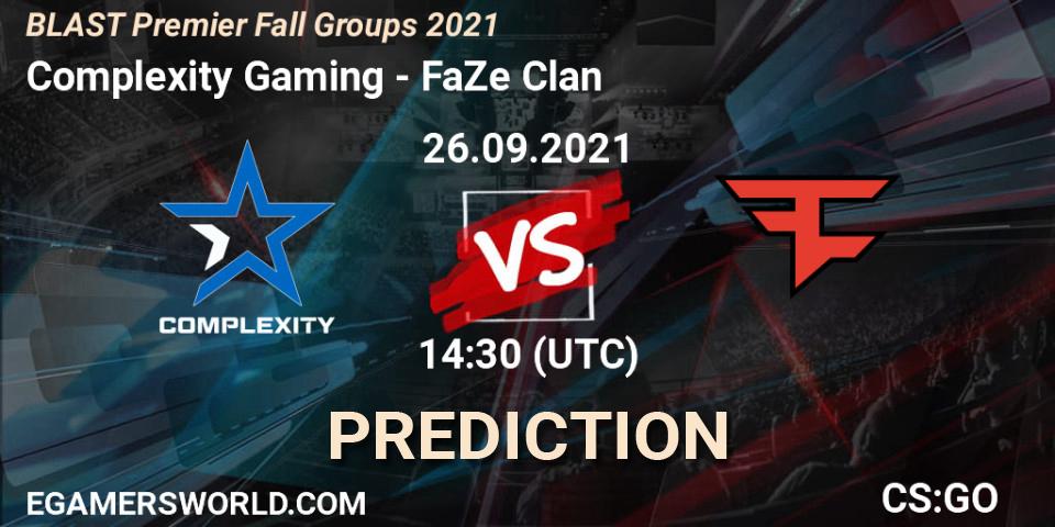 Complexity Gaming - FaZe Clan: Maç tahminleri. 26.09.2021 at 14:30, Counter-Strike (CS2), BLAST Premier Fall Groups 2021