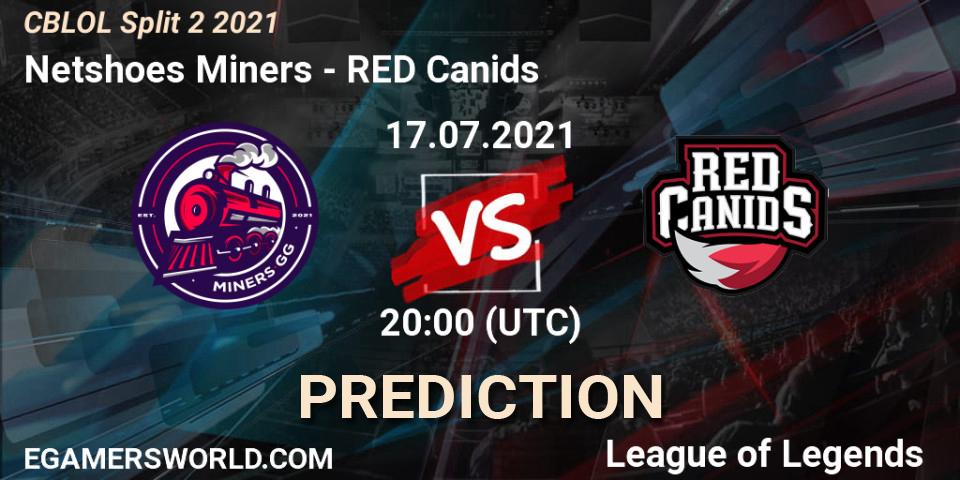 Netshoes Miners - RED Canids: Maç tahminleri. 17.07.2021 at 20:00, LoL, CBLOL Split 2 2021
