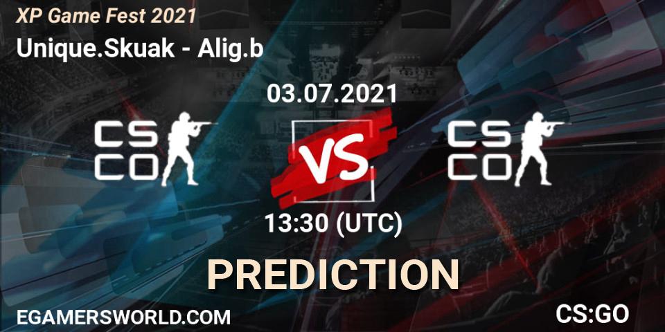 Unique.Skuak - Alig.b: Maç tahminleri. 03.07.2021 at 14:10, Counter-Strike (CS2), XP Game Fest 2021