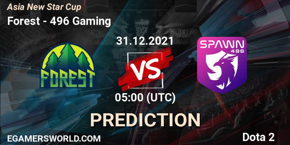 Forest - 496 Gaming: Maç tahminleri. 31.12.2021 at 05:06, Dota 2, Asia New Star Cup
