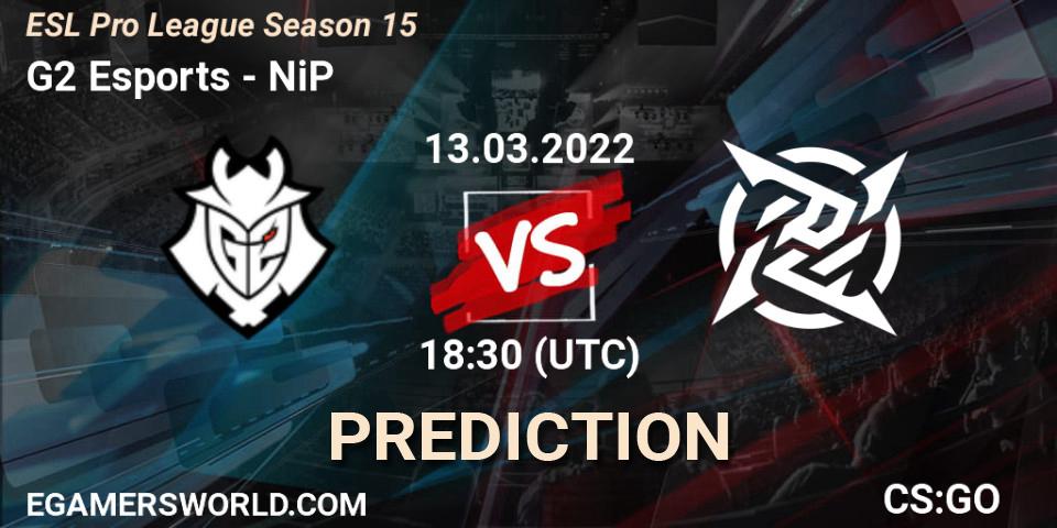 G2 Esports - NiP: Maç tahminleri. 13.03.2022 at 18:30, Counter-Strike (CS2), ESL Pro League Season 15