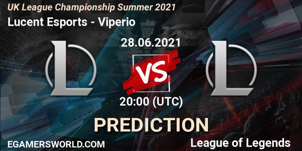 Lucent Esports - Viperio: Maç tahminleri. 28.06.2021 at 20:00, LoL, UK League Championship Summer 2021