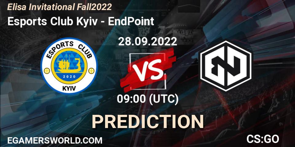 Esports Club Kyiv - EndPoint: Maç tahminleri. 28.09.2022 at 09:00, Counter-Strike (CS2), Elisa Invitational Fall 2022
