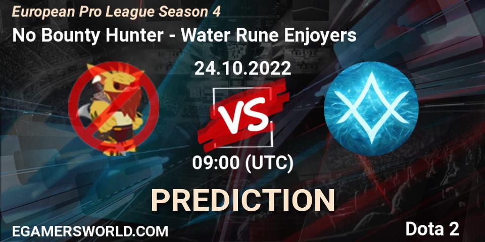 No Bounty Hunter - Water Rune Enjoyers: Maç tahminleri. 24.10.2022 at 09:39, Dota 2, European Pro League Season 4