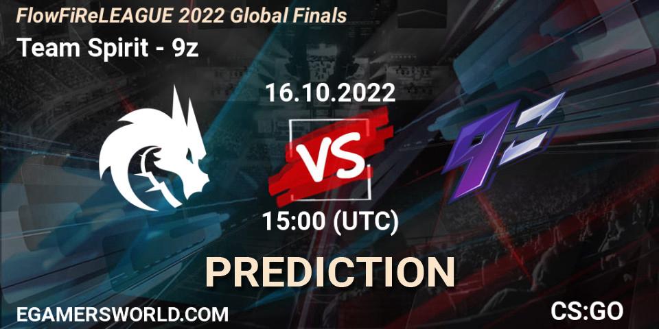 Team Spirit - 9z: Maç tahminleri. 16.10.22, CS2 (CS:GO), FlowFiReLEAGUE 2022 Global Finals