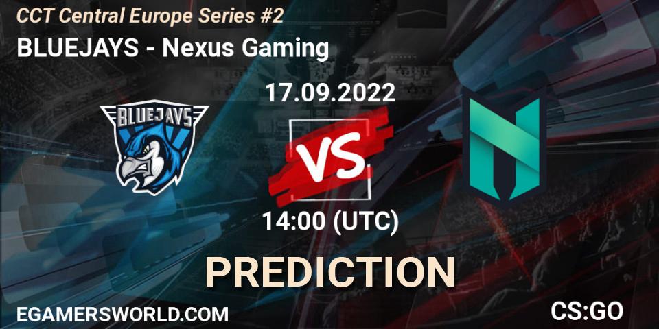 BLUEJAYS - Nexus Gaming: Maç tahminleri. 17.09.2022 at 17:00, Counter-Strike (CS2), CCT Central Europe Series #2