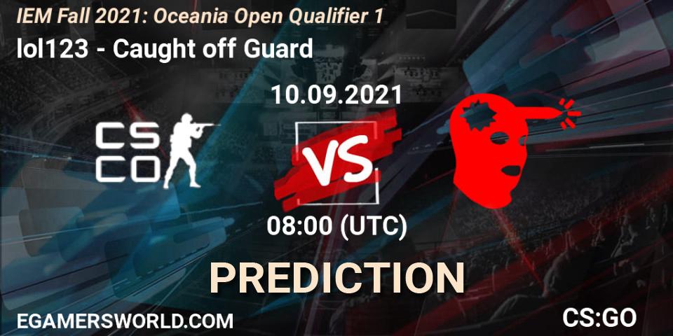 lol123 - Caught off Guard: Maç tahminleri. 10.09.21, CS2 (CS:GO), IEM Fall 2021: Oceania Open Qualifier 1