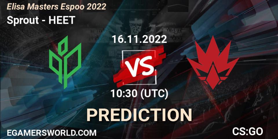 Sprout - HEET: Maç tahminleri. 16.11.22, CS2 (CS:GO), Elisa Masters Espoo 2022