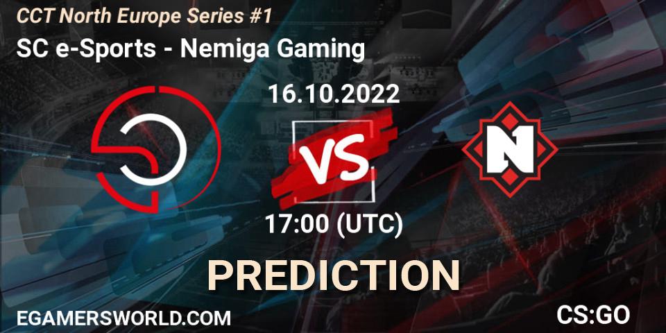SC e-Sports - Nemiga Gaming: Maç tahminleri. 16.10.2022 at 17:45, Counter-Strike (CS2), CCT North Europe Series #1
