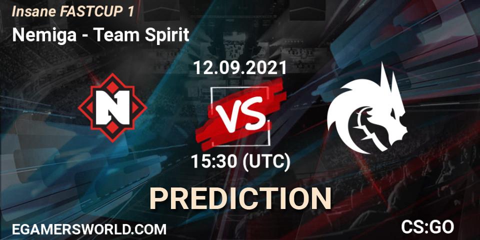 Nemiga - Team Spirit: Maç tahminleri. 12.09.2021 at 15:30, Counter-Strike (CS2), Insane FASTCUP 1
