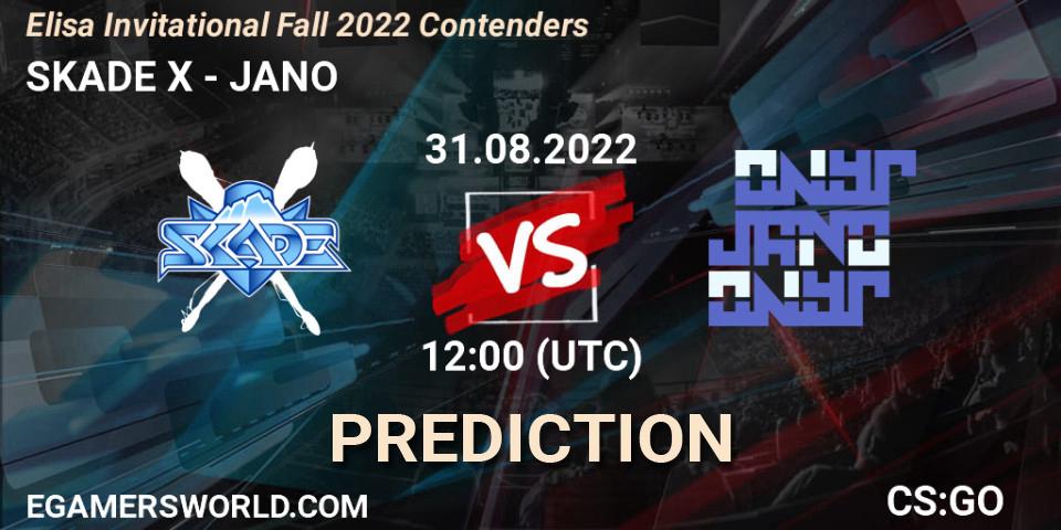 SKADE X - JANO: Maç tahminleri. 31.08.2022 at 12:00, Counter-Strike (CS2), Elisa Invitational Fall 2022 Contenders