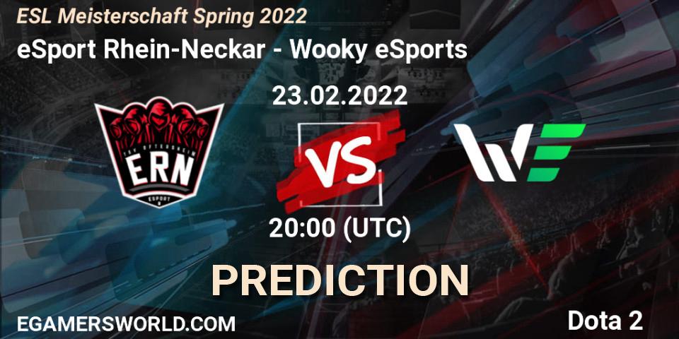 eSport Rhein-Neckar - Wooky eSports: Maç tahminleri. 24.02.2022 at 20:00, Dota 2, ESL Meisterschaft Spring 2022