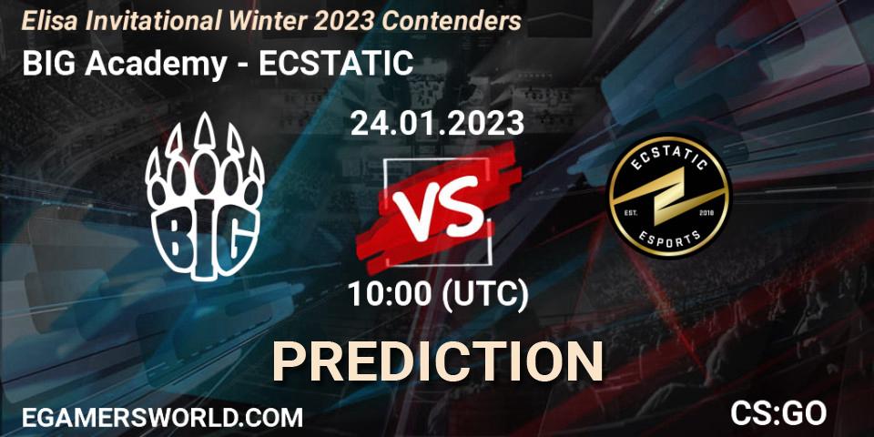BIG Academy - ECSTATIC: Maç tahminleri. 24.01.23, CS2 (CS:GO), Elisa Invitational Winter 2023 Contenders