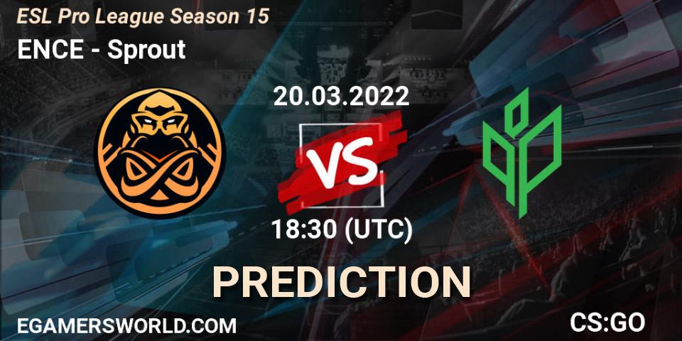 ENCE - Sprout: Maç tahminleri. 20.03.2022 at 19:00, Counter-Strike (CS2), ESL Pro League Season 15