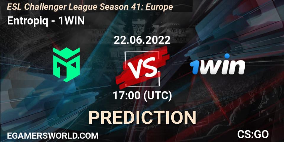 Entropiq - 1WIN: Maç tahminleri. 22.06.2022 at 17:00, Counter-Strike (CS2), ESL Challenger League Season 41: Europe