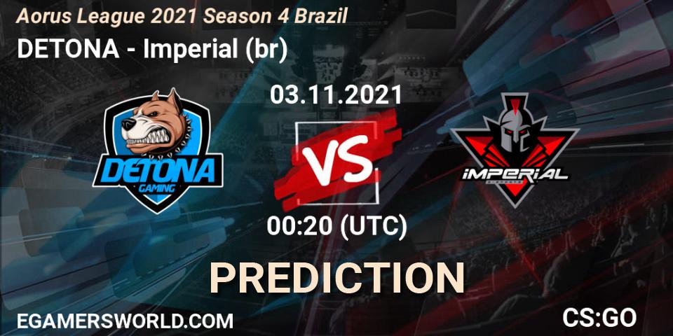 DETONA - Imperial (br): Maç tahminleri. 03.11.2021 at 00:20, Counter-Strike (CS2), Aorus League 2021 Season 4 Brazil