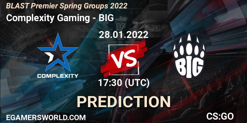Complexity Gaming - BIG: Maç tahminleri. 28.01.22, CS2 (CS:GO), BLAST Premier Spring Groups 2022