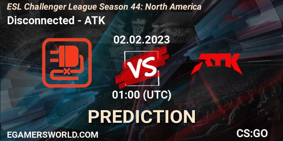 Disconnected - ATK: Maç tahminleri. 24.02.23, CS2 (CS:GO), ESL Challenger League Season 44: North America