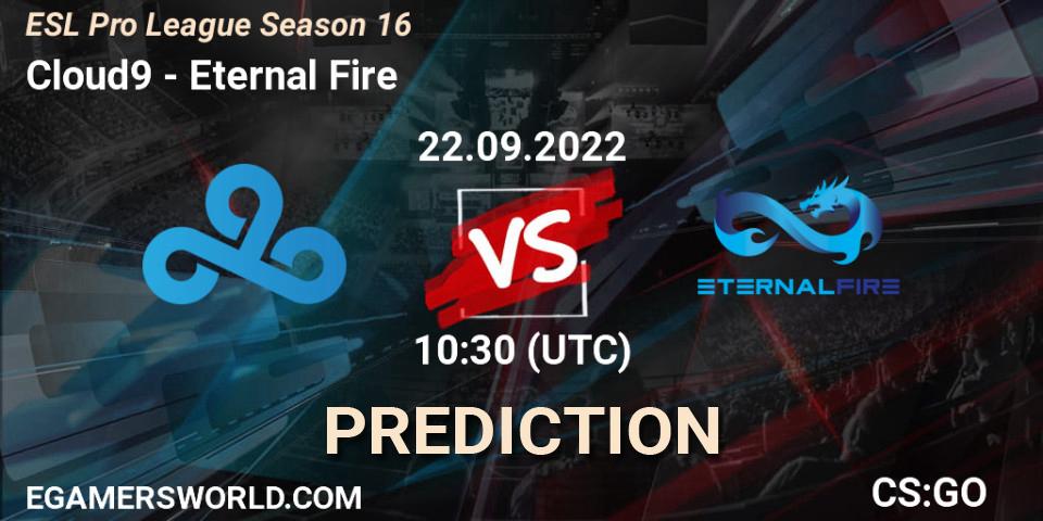 Cloud9 - Eternal Fire: Maç tahminleri. 22.09.22, CS2 (CS:GO), ESL Pro League Season 16
