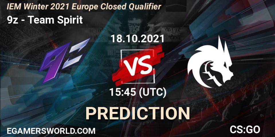 9z - Team Spirit: Maç tahminleri. 18.10.2021 at 15:45, Counter-Strike (CS2), IEM Winter 2021 Europe Closed Qualifier