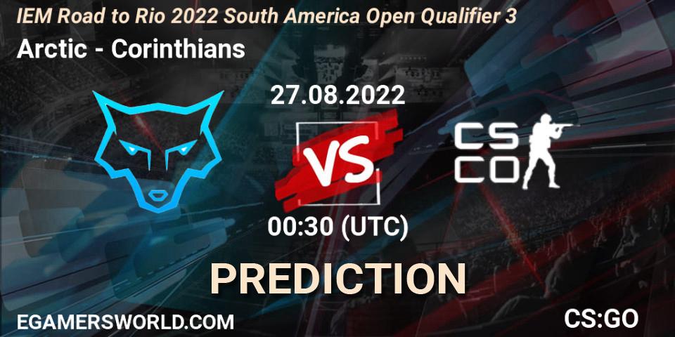 Arctic - Corinthians: Maç tahminleri. 27.08.2022 at 00:40, Counter-Strike (CS2), IEM Road to Rio 2022 South America Open Qualifier 3