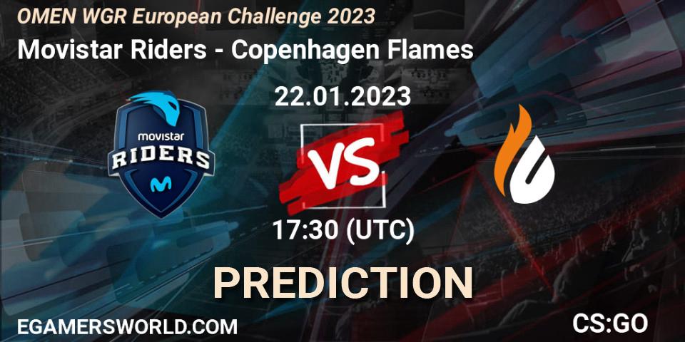 Movistar Riders - Copenhagen Flames: Maç tahminleri. 22.01.23, CS2 (CS:GO), OMEN WGR European Challenge 2023