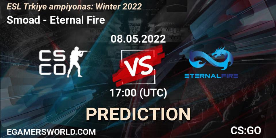 Smoad - Eternal Fire: Maç tahminleri. 08.05.2022 at 17:00, Counter-Strike (CS2), ESL Türkiye Şampiyonası: Winter 2022