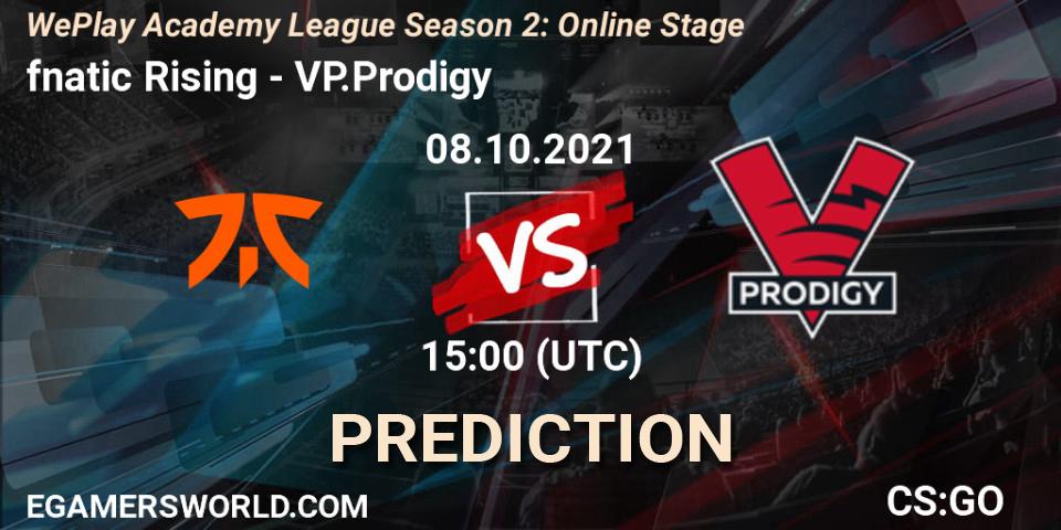 fnatic Rising - VP.Prodigy: Maç tahminleri. 08.10.2021 at 15:00, Counter-Strike (CS2), WePlay Academy League Season 2: Online Stage