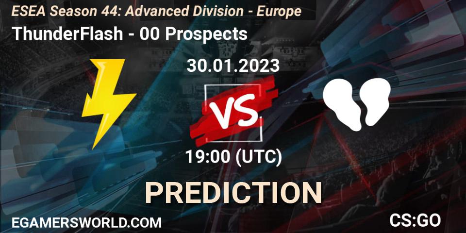 ThunderFlash - 00 Prospects: Maç tahminleri. 07.02.23, CS2 (CS:GO), ESEA Season 44: Advanced Division - Europe