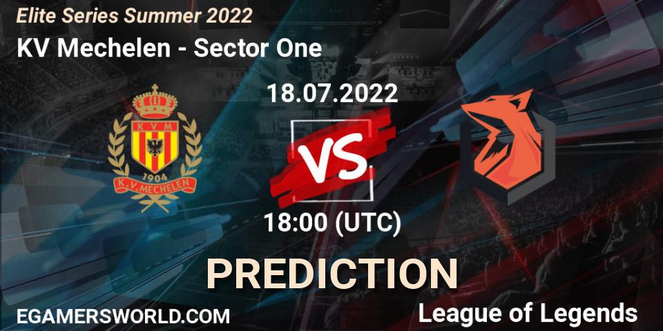 KV Mechelen - Sector One: Maç tahminleri. 18.07.2022 at 18:00, LoL, Elite Series Summer 2022