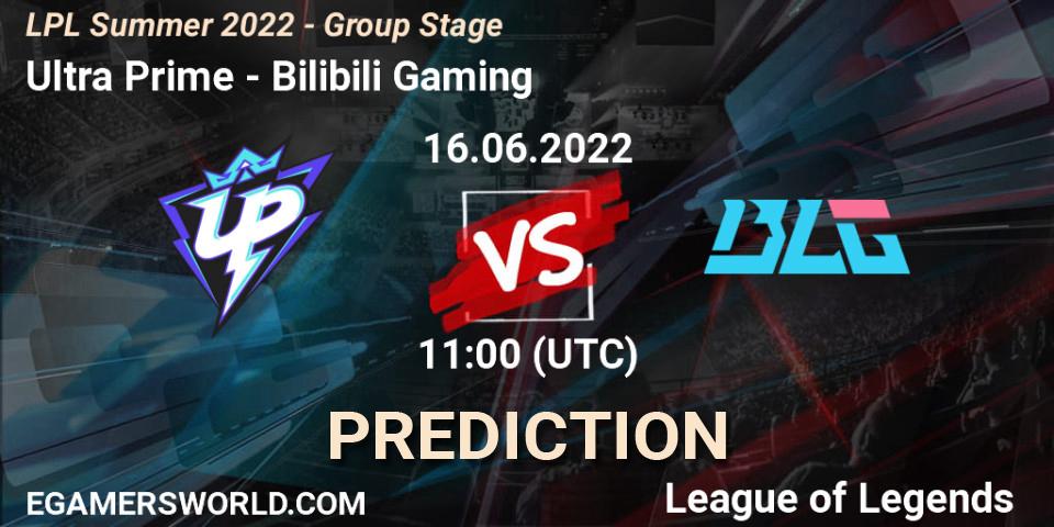 Ultra Prime - Bilibili Gaming: Maç tahminleri. 16.06.2022 at 11:50, LoL, LPL Summer 2022 - Group Stage