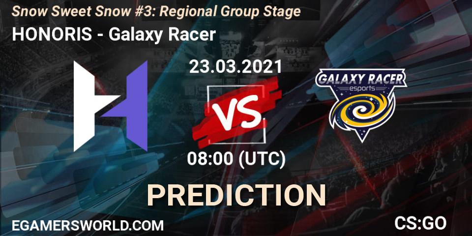 HONORIS - Galaxy Racer: Maç tahminleri. 23.03.2021 at 08:00, Counter-Strike (CS2), Snow Sweet Snow #3: Regional Group Stage